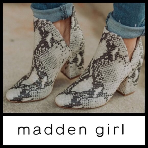 Madden Girl Snake Print Ankle Booties - Picture 16 of 16